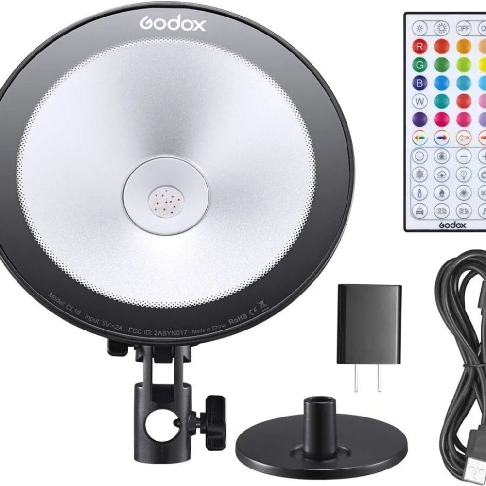 Godox CL10 RGB LED Webcasting‎ Ambient Light Multi-Color Video Studio Fill Light